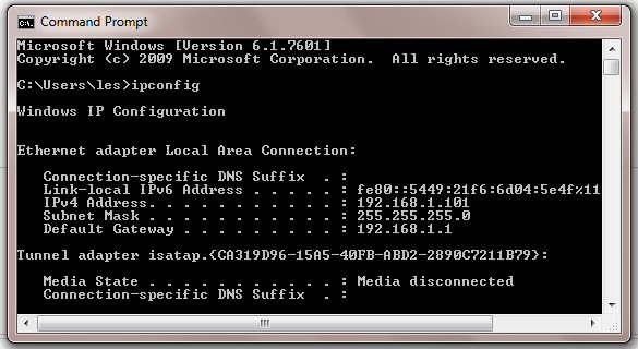 Using DOS commands to help with your network and IP cameras